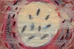 Ivana Bajcer - Imaginarni svjetovi; kombinirana tehnika, 16.5x25cm, 2017.