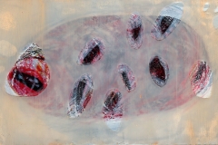 Ivana Bajcer - Imaginarni svjetovi; kombinirana tehnika, 16.5x25cm, 2017.