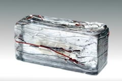 Anton Vrlić - Staklarij; lijevano staklo u kalup, 22x10x9cm, 2013.