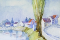 Gaza - akvarel, 2008., 17x17cm