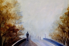 Koranski most u magli - ulje na platnu, 2010., 24x30cm