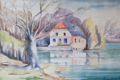 Mlin na Korani - akvarel, 1999., 37x52cm