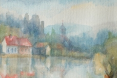 Praskozorje I - akvarel, 26x29cm