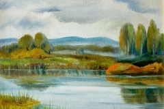 Ribnjaci - ulje na platnu, 2001., 40x50cm