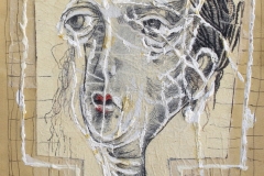 Nives Kavurić-Kurtović – Autoportret, 1987., ulje/papir, 31x19cm, Gradski muzej Omiš