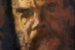 Ferdinand Kulmer – Autoportret, 1983., ulje/platno, 20x17cm, Gradski muzej Omiš