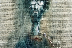 Izvor Oreb – Autoportret, 1976., ulje/karton, 12x9cm, Gradski muzej Omiš