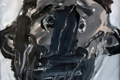 Đuro Seder – Autoportret, tempera/papir 23,5x23cm, Gradski muzej Omiš