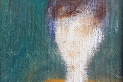 Olga Šebalj – Autoportret, 1980., ulje/platno, 6x5cm, Gradski muzej Omiš