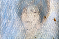 Olga Šebalj – Autoportret, 1981., ulje/platno, 6x6cm, Gradski muzej Omiš