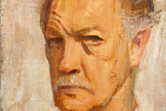 Živko Haramija – Autoportret, 1987., ulje/platno, 17,5x15cm, Gradski muzej Omiš