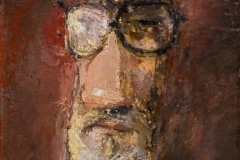 Ljubo Ivančić – Autoportret, 1970., ulje/lesonit, 22x14cm, Gradski muzej Omiš